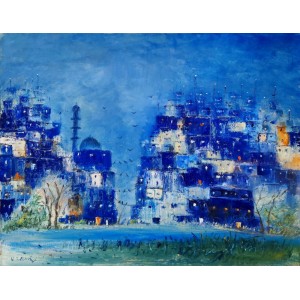 Hamid Alvi, 24 x 30 inch, Oil on Canvas, Cityscape Painting, AC-HA-051